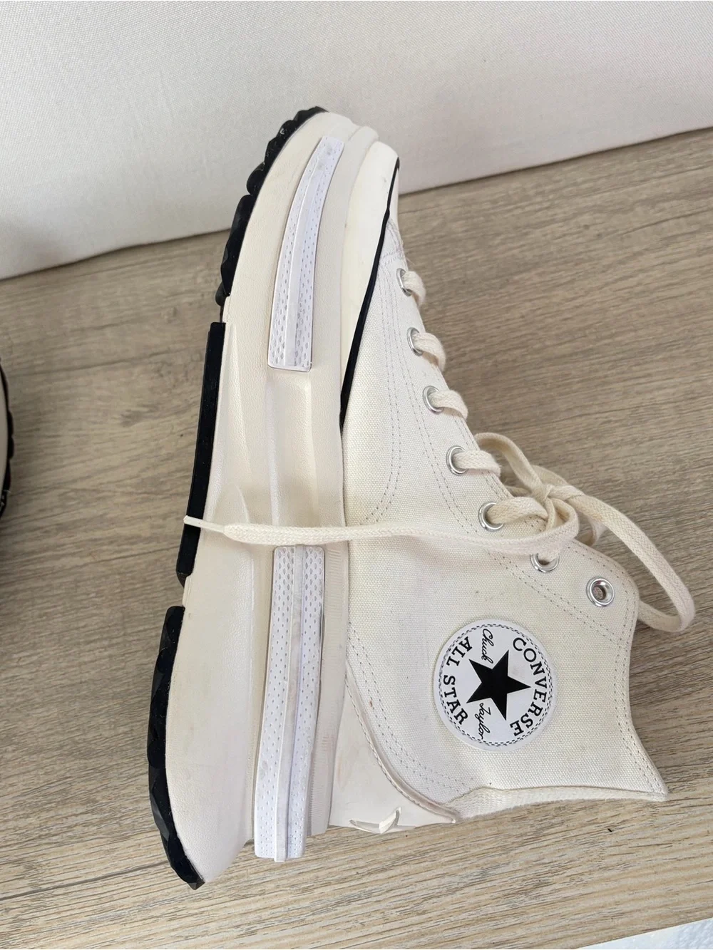Converse Run Star Legacy CX High Egret Platform Canvas Womens 8.5 White